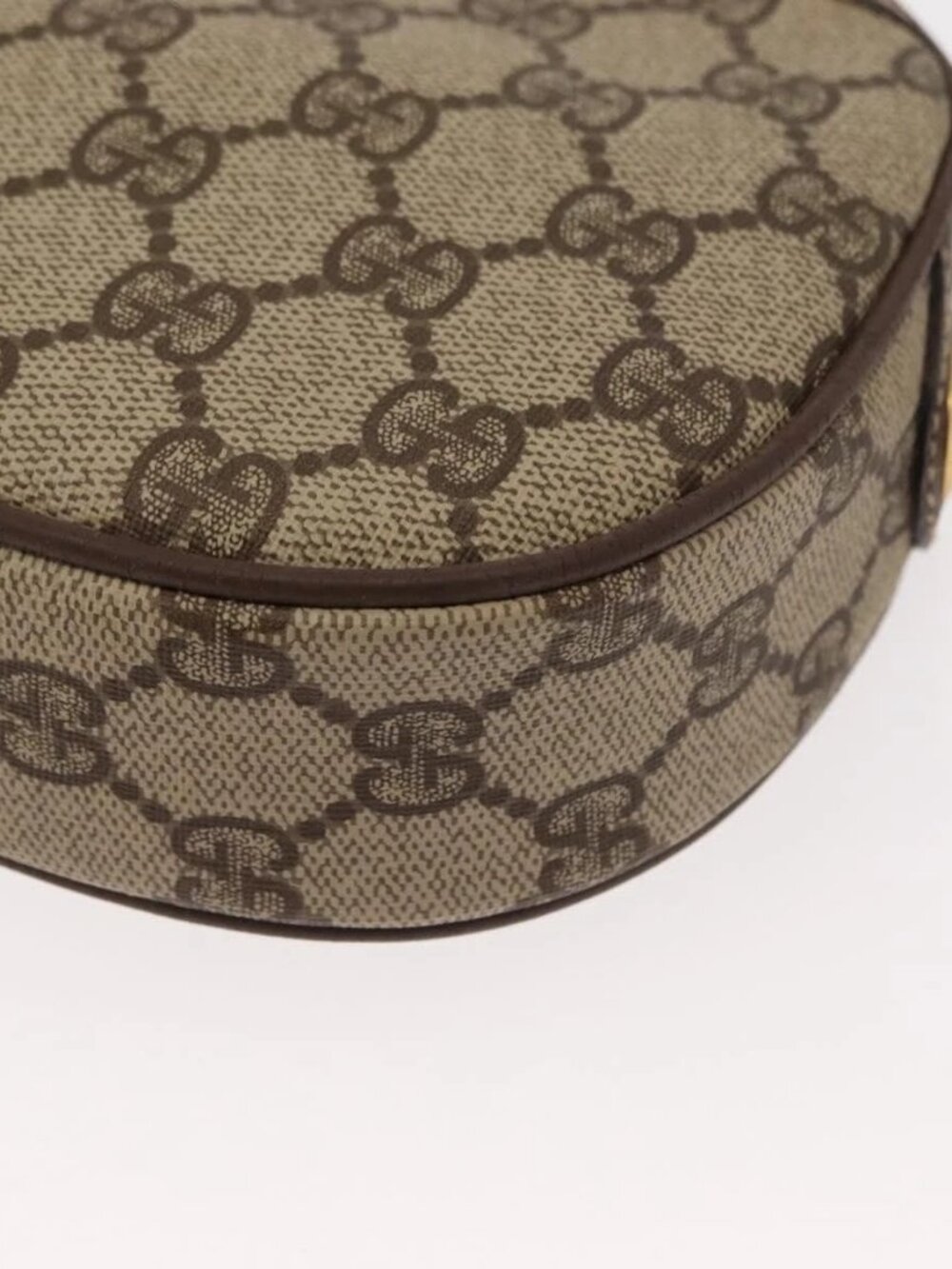 GUCCI GG Supreme Web Sherry Line Bag PVC Beige 007 58 6112 4023 Auth 148252 - Picture 4 of 16